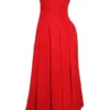 Abito midi senza spalline Lady Scarlet