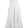 Abito midi senza spalline Lady White