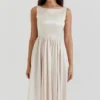 Abito midi vintage color crema “Shayla”