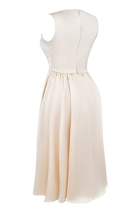 Abito midi vintage color crema “Shayla”