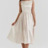 Abito midi vintage color crema “Shayla”