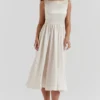 Abito midi vintage color crema “Shayla”