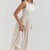 Abito midi vintage color crema “Shayla”