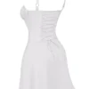 Abito mini a corsetto bianco Carlotta