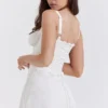 Abito mini a corsetto bianco Carlotta