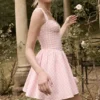 Abito mini a corsetto Brigitte Strawberry Shortcake Gingham