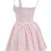 Abito mini a corsetto Brigitte Strawberry Shortcake Gingham