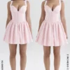 Abito mini a corsetto Brigitte Strawberry Shortcake Gingham