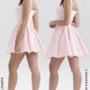 Abito mini a corsetto Brigitte Strawberry Shortcake Gingham