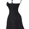 Abito mini a corsetto Carlotta nero