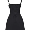 Abito mini a corsetto Carlotta nero