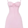 Abito mini a corsetto Carlotta rosa confetto