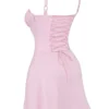 Abito mini a corsetto Carlotta rosa confetto