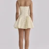 Abito mini a corsetto in cotone con stampa floreale Samaria Lemon