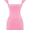 Abito mini a corsetto Leonida in rosa francese