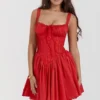 Abito mini a corsetto Pietra Cherry