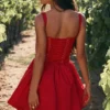 Abito mini a corsetto Pietra Cherry