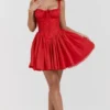 Abito mini a corsetto Pietra Cherry