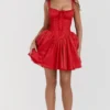 Abito mini a corsetto Pietra Cherry
