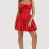 Abito mini a corsetto Pietra Cherry