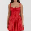 Abito mini a corsetto Pietra Cherry
