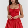 Abito mini a corsetto Pietra Cherry