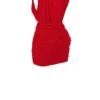 Abito mini arricciato Aliza Cherry