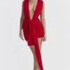 Abito mini arricciato Aliza Cherry