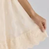 Abito mini babydoll Regency in raso avorio Bambi + pizzo broderie anglaise