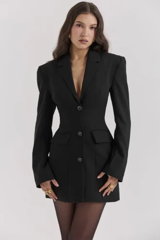Abito mini Blazer nero Amia