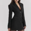 Abito mini Blazer nero Amia