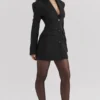 Abito mini Blazer nero Amia