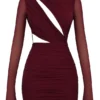 Abito mini con cut-out Lucinda Mulberry