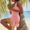 Abito mini con volant Marcia French Pink
