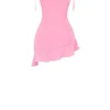 Abito mini con volant Marcia French Pink