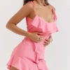 Abito mini con volant Marcia French Pink