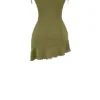 Abito mini con volant Marcia Olive