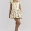 Abito mini in cotone con stampa Rosie Lemon Rose