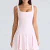 Abito mini in crêpe elasticizzato rosa “Amelie Ballerina”