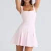 Abito mini in crêpe elasticizzato rosa “Amelie Ballerina”