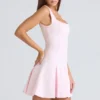 Abito mini in crêpe elasticizzato rosa “Amelie Ballerina”
