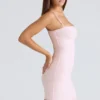 Abito mini in rete elasticizzata arricciata Ella Ballerina Pink