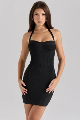 Abito mini nero a fascia The Sculpt