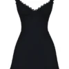 Abito mini nero con pieghe Tilly Abito mini nero con pieghe Tilly