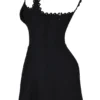 Abito mini nero con pieghe Tilly Abito mini nero con pieghe Tilly