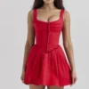 Abito plissettato Cupid Scarlet