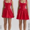 Abito plissettato Cupid Scarlet