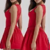 Abito plissettato Cupid Scarlet