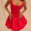 Abito plissettato Cupid Scarlet