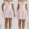 Abito rosa con spalle scoperte Elida Ballerina